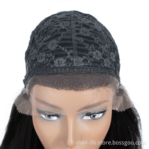 Half Machine Made Half Hand Made Wigs 10A Nature Color Straight Cheap Brazilian Hair Wigs Wholesale In Stock,100% Human Hair
